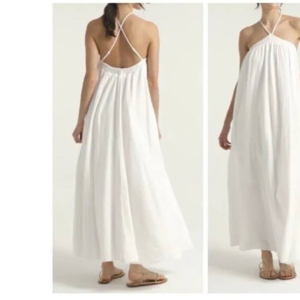 J. Crew White Muslin Maxi Dress